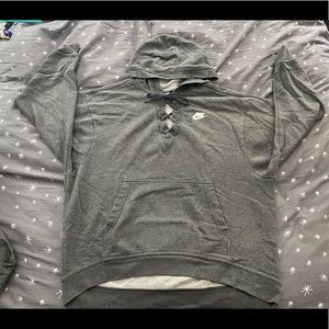 Nike Lace Up Hoodie Size M